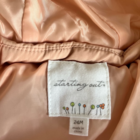 🆕 Baby Girls 12-24 Months Removable Faux Fur Hood Quilted Puffer Coat - Picture 5 of 5